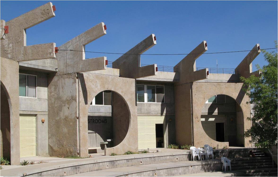 Concrete dwellings at Arcosanti